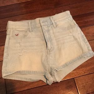 High waisted denim shorts